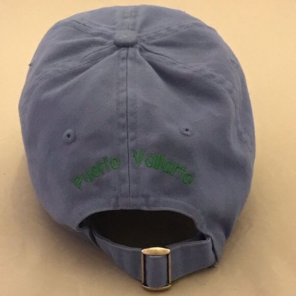 Puerto Vallarta Light Blue & Green Frogs Baseball Hat - Picture 8 of 16